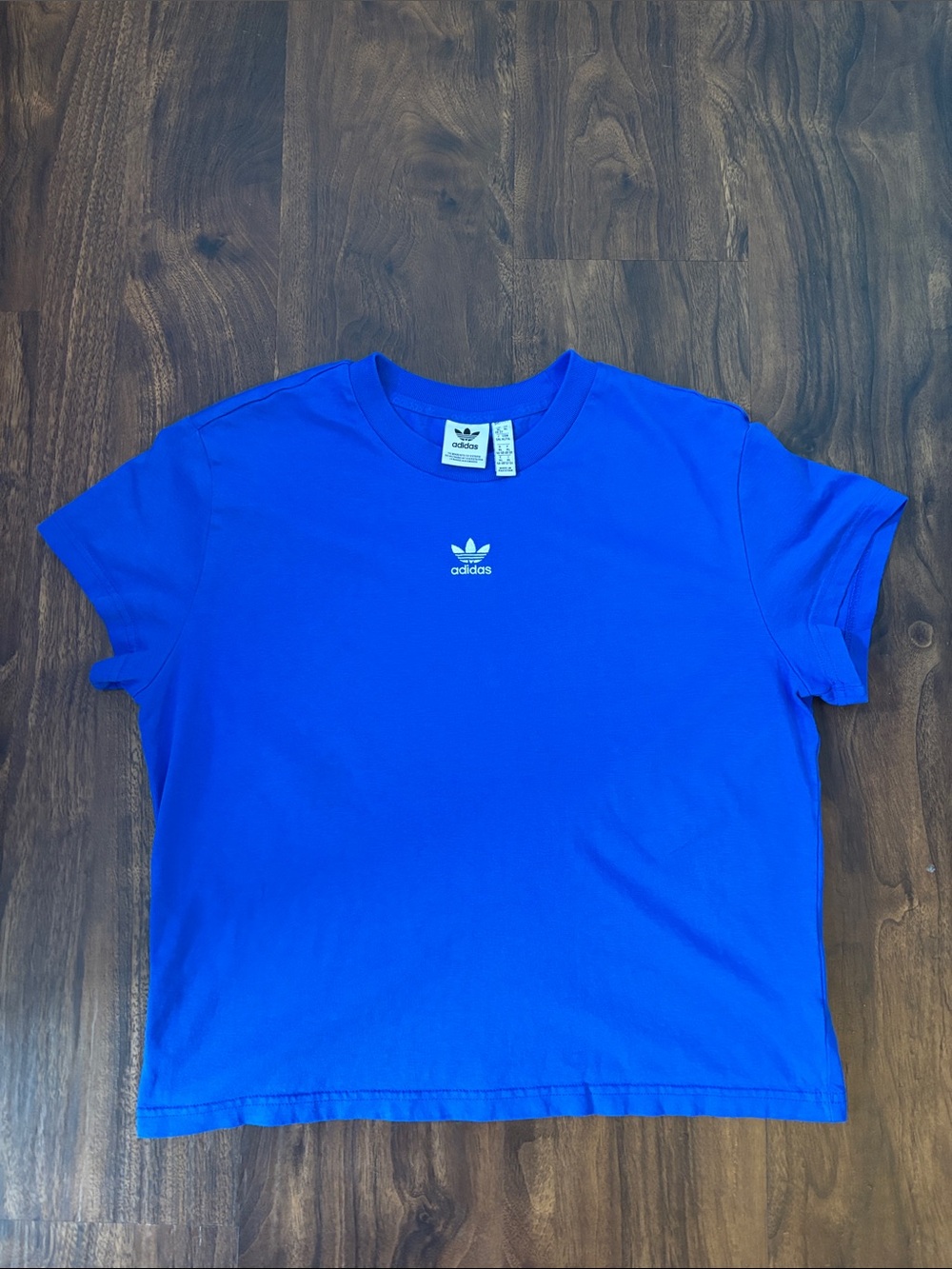 Blue Adidas Logo Tee Shirt